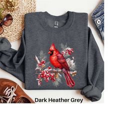 cardinal sweatshirt, bird lover gift, cardinal bird shirt, red cardinal bird, bird sweatshirt, bird watching gift, bird