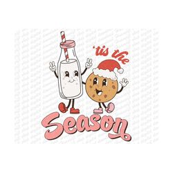 tis the season png, gingerbread cookies christmas png, merry christmas png, milk png, christmas cookies gift, christmas gift for sublimation