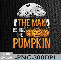 the man behind the pumpkin halloween baby showers party png, digital download