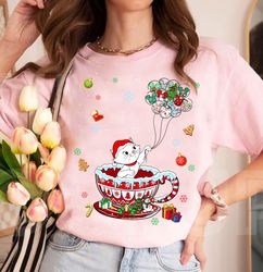 disney the aristocats marie cat christmas balloon coffee christmas lights shirt, mickeys very merry christmas party 2022