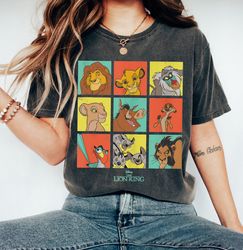 disney the lion king characters 90s grid shirt, disney family matching shirt, walt disney world shirt, disneyland trip o