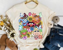 disney the muppets floral characters shirt, kermit fozzie gonzo animal muppet ms piggy shirt,magic kingdom,disneyland fa