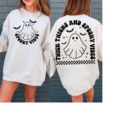 thick thighs spooky vibes svg, halloween svg, thick thighs spooky vibes png, halloween sublimation design, retro hallowe