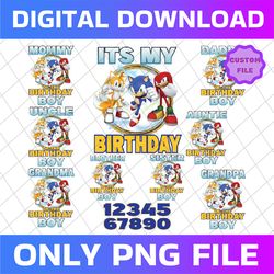 it's my birrthday paw paltrol birthday boy family bundle matching png, transpartent background design paw bundle mommy