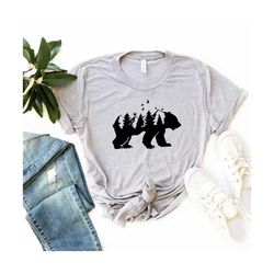 bear shirt, bear camping shirt, camp shirt, cute hiking shirt, mountain shirt, wildlife shirt, camp lover gift