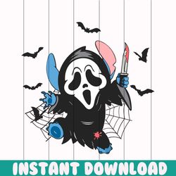 stitch scream halloween ghost face svg graphic design file