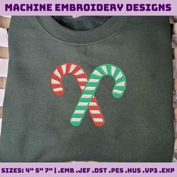 candy cane embroidery designs, christmas embroidery designs, merry xmas embroidery designs, mini embroidery design