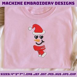 santa hat snowman embroidery, christmas embroidery designs, merry xmas embroidery designs, merry christmas embroidery designs