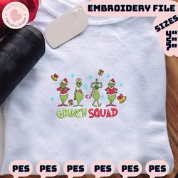 green monster squad embroidery design, movie christmas embroidery machine file, happy christmas embroidery design for shirt, christmas 2023 embroidery file, green monster
