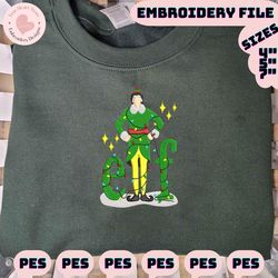 christmas embroidery designs, elf the movies embroidery, elf embroidery designs, christmas movies character embroidery
