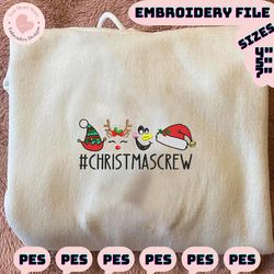 christmas crew embroidery designs, christmas embroidery designs, merry xmas embroidery designs, mini embroidery design