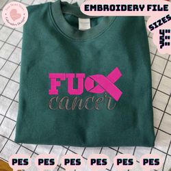 f*ck cancer embroidery designs, breast cancer embroidery designs, cancer awareness embroidery designs, cancer support embroidery