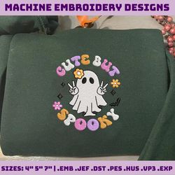 spooky vibes embroidery file, cute but spooky embroidery design, spooky halloween embroidery file