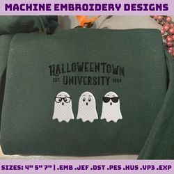 halloween town university embroidery design, hello spooky embroidery file, spooky halloween embroidery design