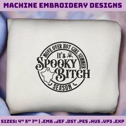 spooky halloween embroidery machine file, spooky bitch embroidery design, hello spooky embroidery design