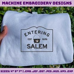 entering salem city embroidery design, salem 1692 embroidery file, they missed one embroidery machine file