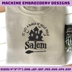 they missed one embroidery file, salem 1692 embroidery machine design, halloween witches embroidery design