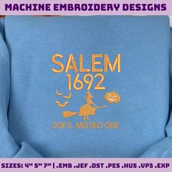 salem witches embroidery file, they missed one embroidery machine design, halloween witches embroidery file