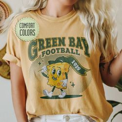 green bay football comfort colors shirt, green bay shirts, green bay football game day shirt, cheesehead tee