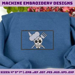 pirate anime embroidery, pirate crew embroidery, inspired anime, embroidery, machine embroidery, instant download