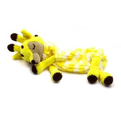 pajama case giraffe, pajama bag, children pajama bag, kids storage bag, crochet bag for sleepwear, plush toy zoo