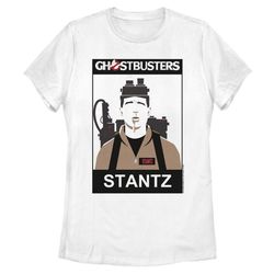 stantz minimalist &8211 ghostbusters  white t-shirt, women&8217s
