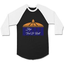 stop trop and roll graphic st petersburg tropicana field tampa bay rays cpy unisex 3/4 sleeve baseball tee t-shirt