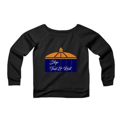 stop trop and roll graphic st petersburg tropicana field tampa bay rays cpy womans wide neck sweatshirt sweater