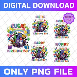 custom name rainbow friends birthday png bundles, rainbow family character, rainbow birthday, rainbow friends png, gamer