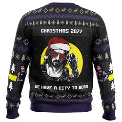 christmas cyberpunk 2077 all over print hoodie 3d zip hoodie 3d ugly christmas sweater 3d fleece hoodie