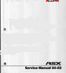 rsx rsx-s service shop manual 2002, 2003