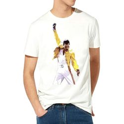 t shirt homme queen freddie mercury rock star 100 coton haute qualit