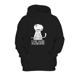 t-rex hates faceoffs funny hockey tampa bay lightning hoodie