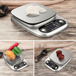 digital kitchen food diet scale, multifunction weight balance 22lbs 1g kitchen scale stainless steel weighing scale