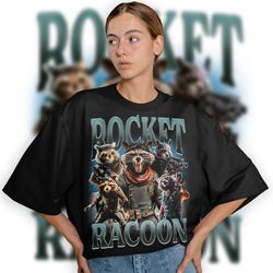 limited rocket racoon guardian of the galaxy vintage png, graphic unisex png, retro 90s fans homage png, gift for women