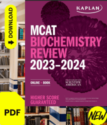 mcat biochemistry review 2023-2024 online book kaplan test prep