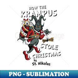 how the krampus stole christmas - creepy cute childrens book - png transparent sublimation file - bold & eye-catching
