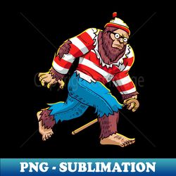 Bigfoot Waldo - PNG Transparent Sublimation Design - Vibrant and Eye-Catching Typography