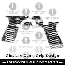 engraving laser designs glock 19 gen 3 grip design