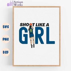 shoot like a girl caitlin clark indiana fever svg