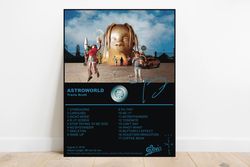 Travis Scott Astroworld poster minimalist poster vintage p - Inspire Uplift