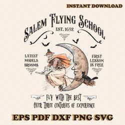 salem flying school vintage halloween png sublimation