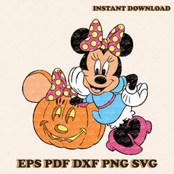 vintage minnie pumpkin halloween svg file for cricut