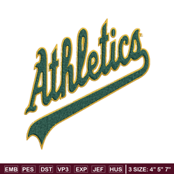 oakland athletics logo embroidery, mlb embroidery, sport embroidery, logo embroidery, mlb embroidery design