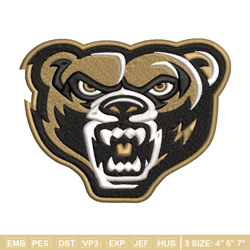 oakland golden grizzlies embroidery, oakland golden grizzlies embroidery, logo sport, sport embroidery, ncaa embroidery.