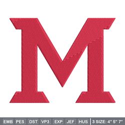 miami redhawks embroidery design, miami redhawks embroidery, logo sport, sport embroidery, ncaa embroidery.