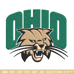 ohio bobcats embroidery design, ohio bobcats embroidery, logo sport, sport embroidery, ncaa embroidery.