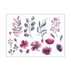 watercolor floral clipart, set of watercolor floral, wedding, individual png files, watercolor floral decorations clipart