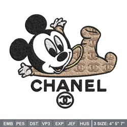 mickey baby chanel embroidery design, chanel embroidery, brand embroidery, embroidery file, logo shirt,digital download