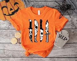 horror movie shirt png, halloween movie gifts,  halloween knives tshirt png, ghostface halloween t-shirt png, scream tee